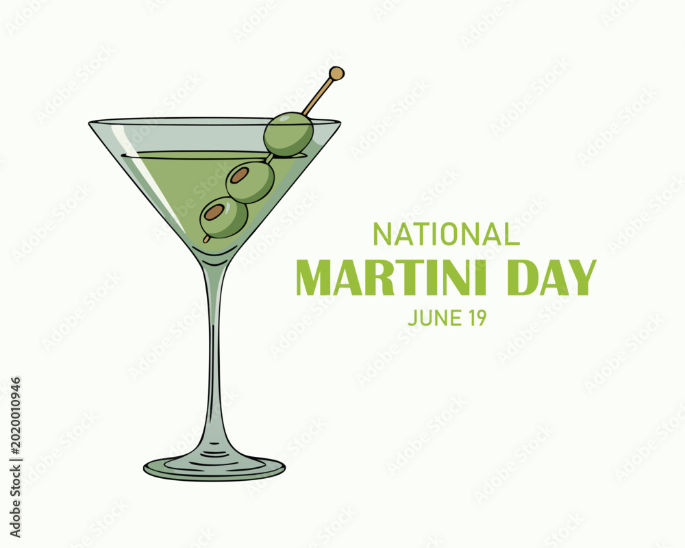 Foto National Martini Day vector illustration