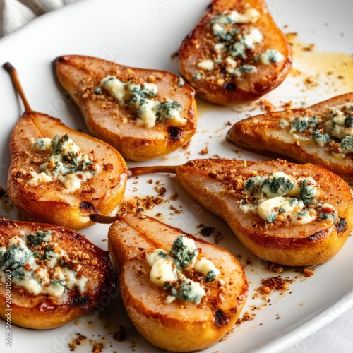 Sweet Potatoes With Cheese and Nuts Served on a White Plate