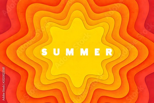 Summer horizontal abstract background with bright yellow