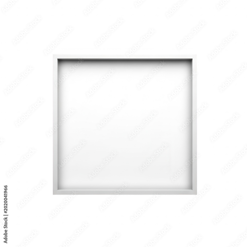 Fototapeta premium Minimalist empty square frame design isolated on transparent background