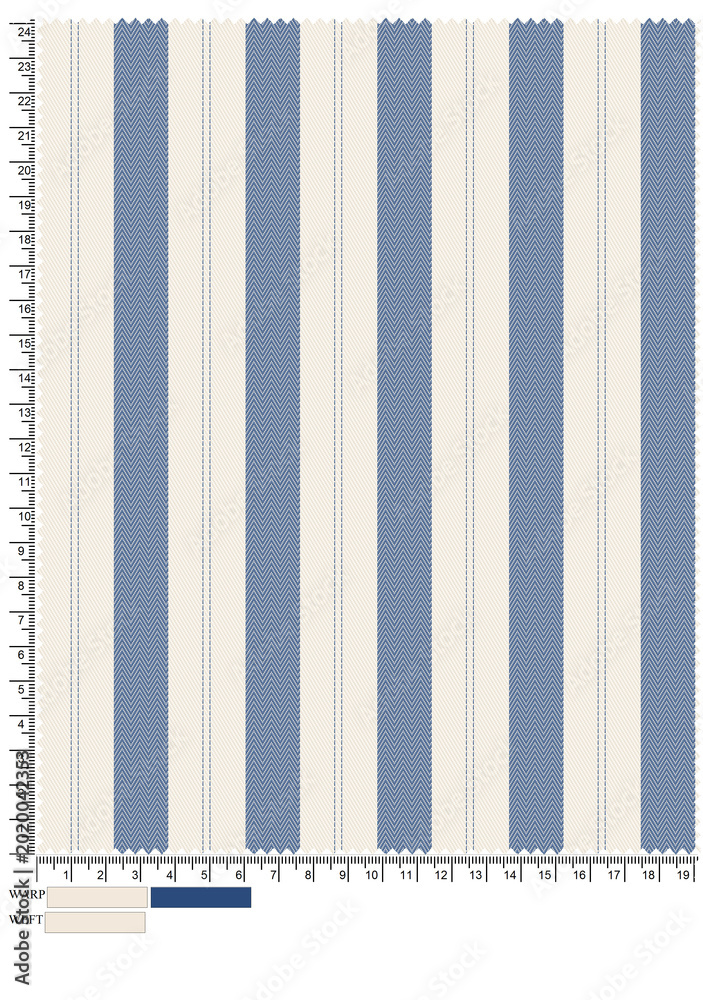 Fotografija Seamless vertical stripe pattern in blue and beige