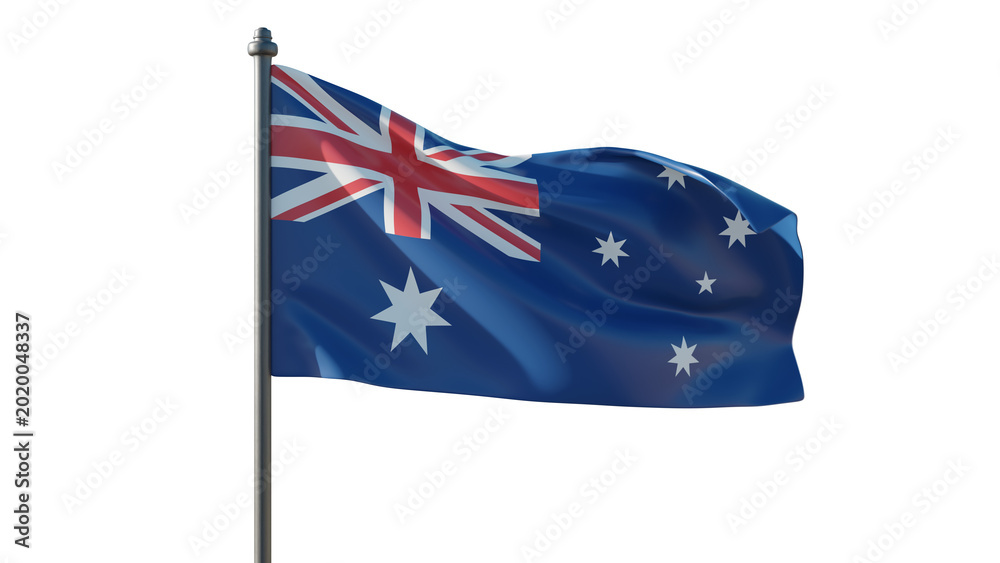 Foto Australia flag isolated on white, transparent