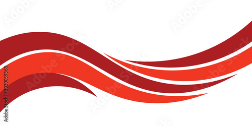 Abstract Dynamic Red and Orange Wavy Background with Fluid Motion