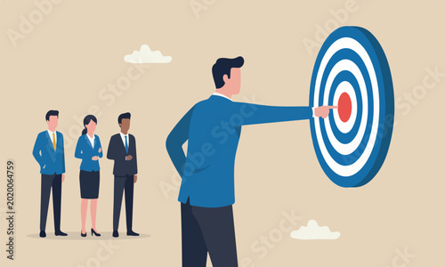 Tableau sur toile Specific goal clarify,meeting teams focus concentrate on purpose to win business