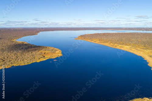 Aerial view of Lake Palik, Belarus