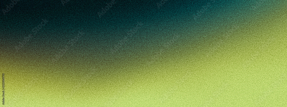 Fototapeta premium Grainy gradient background, dark green blue yellow abstract noise texture wide banner, header, poster backdrop or digital wallpaper design