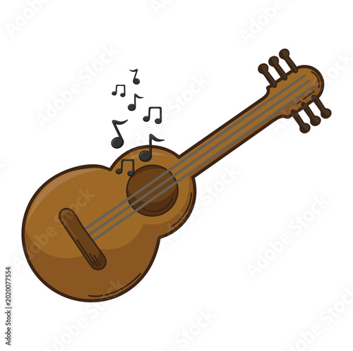 Guitar illustration musical instrument tone illustration brown guitar guitar icon