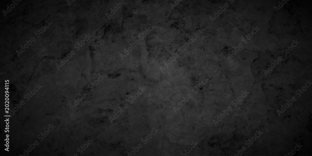 Fototapeta premium Distressed rough Black wall texture wall grunge backdrop background. dark concrete floor old wall grunge background. black concrete wall, grunge stone texture background.