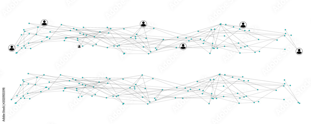 Obraz na płótnie Abstract network background with connected points and lines technology vector