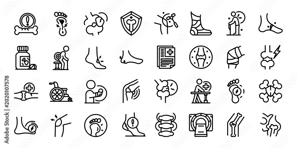 Fotografie Arthritis Outline Icons