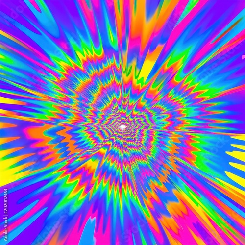 Psychedelic Burst of Colors