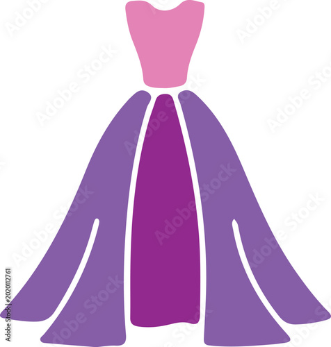 wedding dress vector illustration