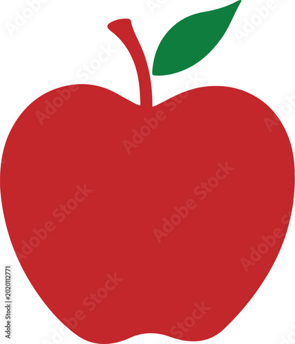 red apple vector illustration