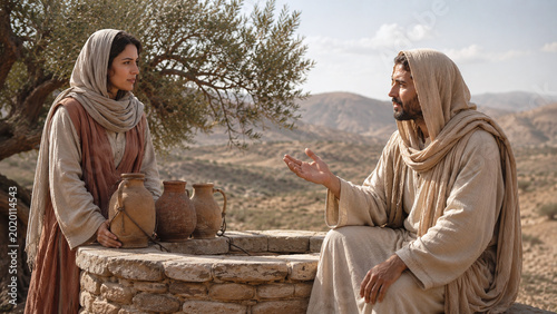 Jesus and woman at the well