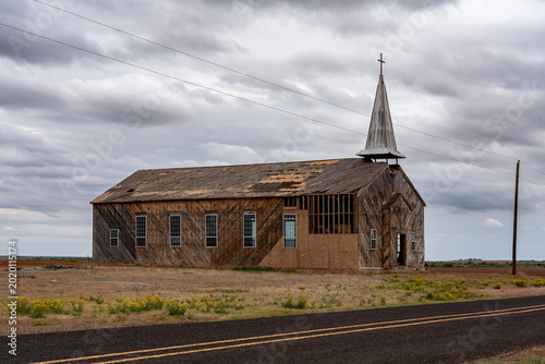 Schilderij op canvas Old Church in Cee Vee, Texas