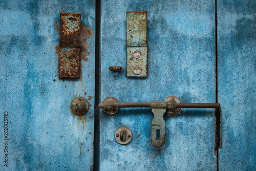 Photos Close up photo of old wooden door with a door latch