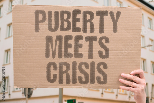 Tableau sur toile "Puberty Meets Crisis" Early adolescence coincides with diagnosable mental health episodes