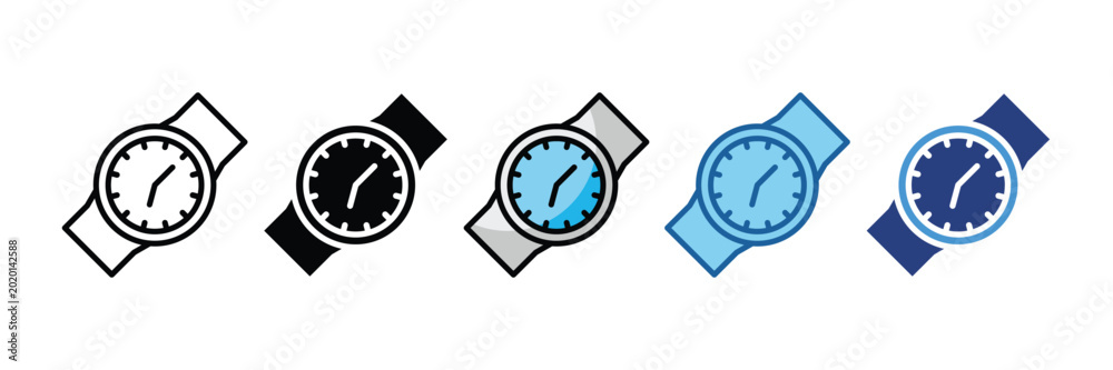 Φωτογραφία Watch  Icon Set Multiple Style Collection