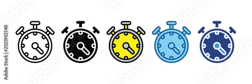 Cuadro en lienzo Timer  Icon Set Multiple Style Collection