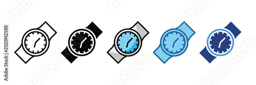 Valokuva Watch  Icon Set Multiple Style Collection