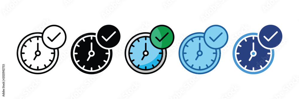 Photos Present  Icon Set Multiple Style Collection