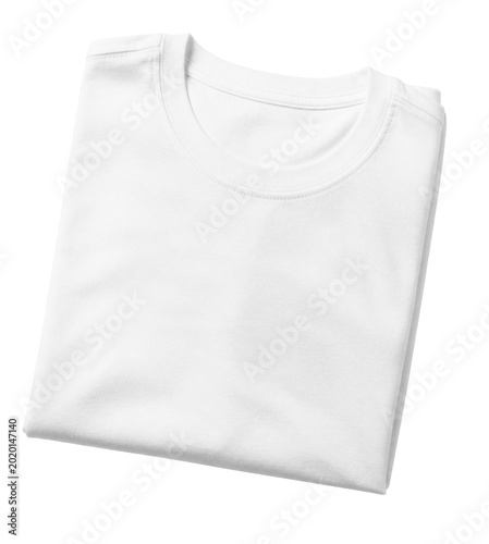 White Folded T Shirt Mockup transparent background