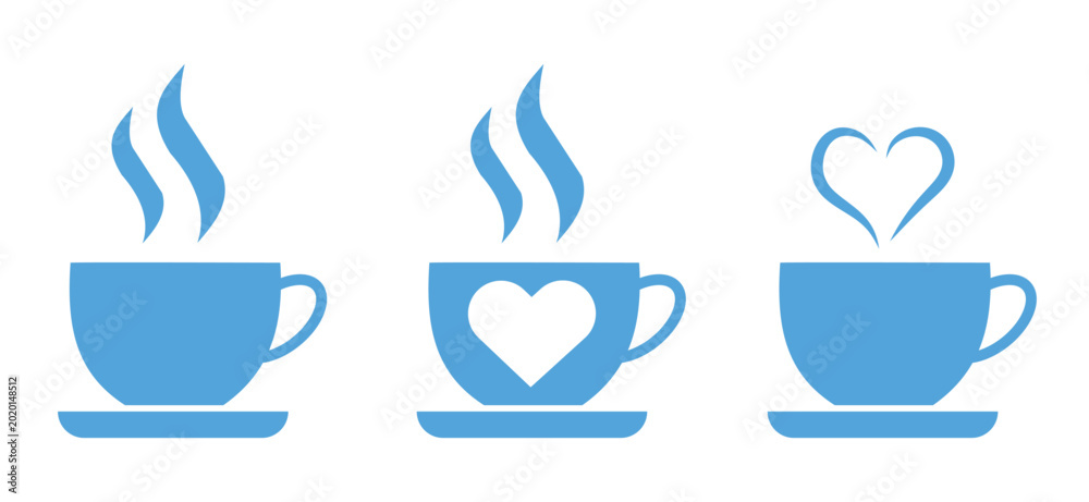 Valokuva Coffee cup icon set