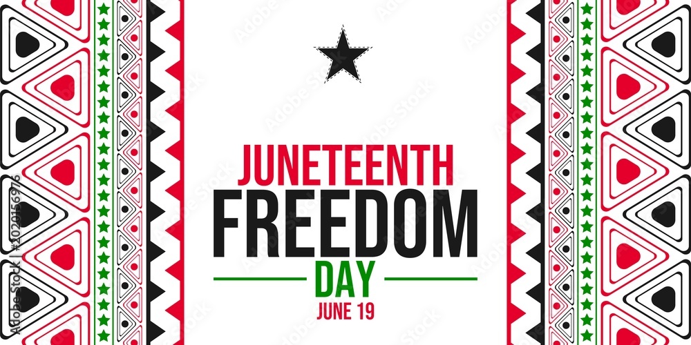 Φωτογραφία Juneteenth freedom day on june 19 with decorative borders juneteenth celebration