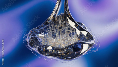 Dynamic Liquid Glass Splash and Sculpture with Gold Accents Representing High-End Luxury Design, Fluid Motion, Artistic Creativity, and Premium Transparency in Product Visualization