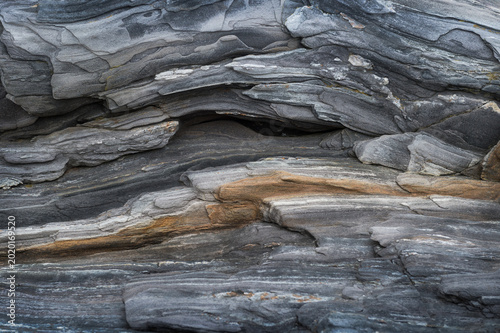 Metamorphic Rock - Grey with Brown Stripe