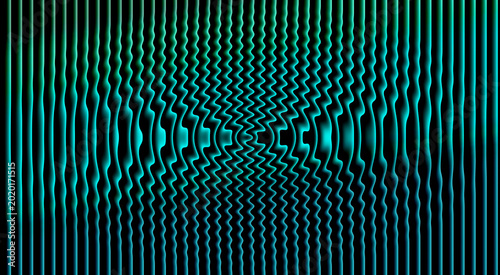 Photos Futuristic sound wave visualization with mesmerizing, fluctuating teal and aqua