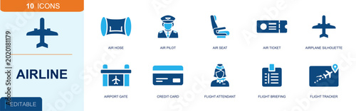 Photos Airline icon set