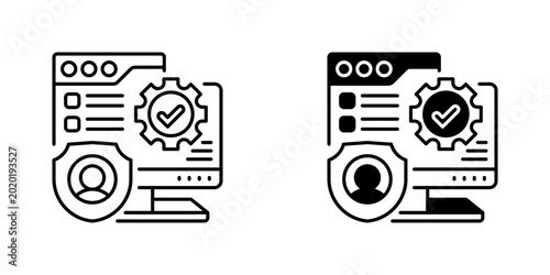 System Admin Vector Line Icon for It Services