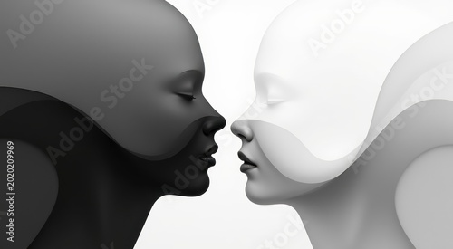 Two mannequins facing each other  mental wellbeing
