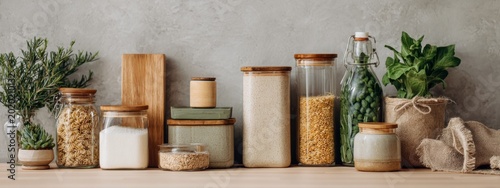 Eco-Friendly Kitchen Setup with Reusable Containers for Organic Waste Lifestyle