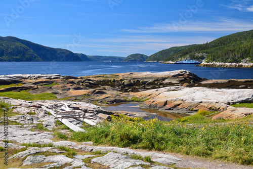 Le Fjord du Saguenay, vu depuis la Pointe de l'Islet à Tadoussac
