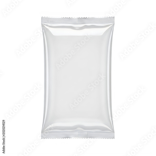 Empty sealed plastic pouch bag