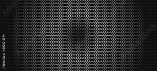 Cuadro en lienzo Black perforated metal plate