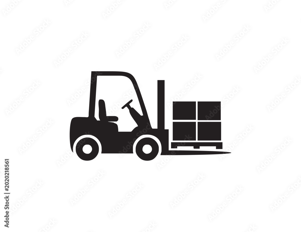 Fototapeta premium forklift truck icon