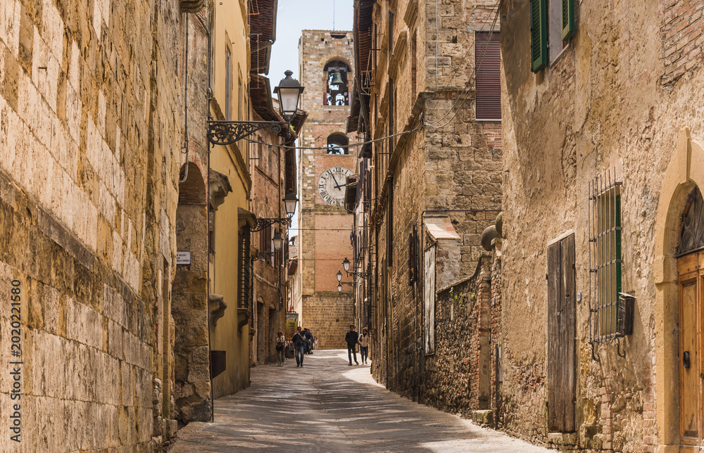 Naklejka premium Colle Val D'Elsa village Siena, Tuscany, Italy medieval tuscan village in Chianti.