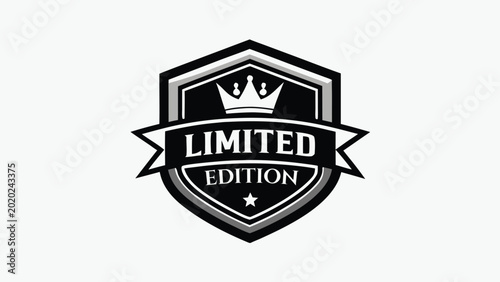 Fotografía Black and white limited edition badge emblem design