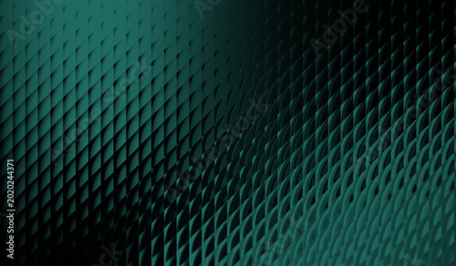 Cuadro en lienzo Abstract dark teal background with a geometric pattern of repeating diamond shap