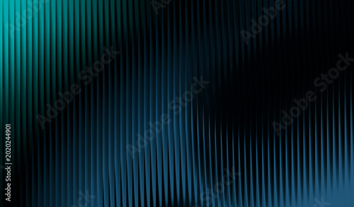 Canvastavla Abstract background with vertical glass lines and gradient color, teal and blue
