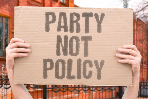 Slika na platnu "Party Not Policy" Many voters align with parties without knowing their current positions