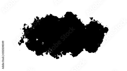 Abstract Fluid Ink Motion Background, Black Ink Dripping and Bleeding Through Paper, ink splatter compositing, Artistic Watercolor Splash Reveal, Ink Drops Transition on white Background, 4k video