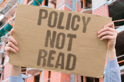Fotografía "Policy Not Read" Most voters never read the full policy platform of the candidate they elect