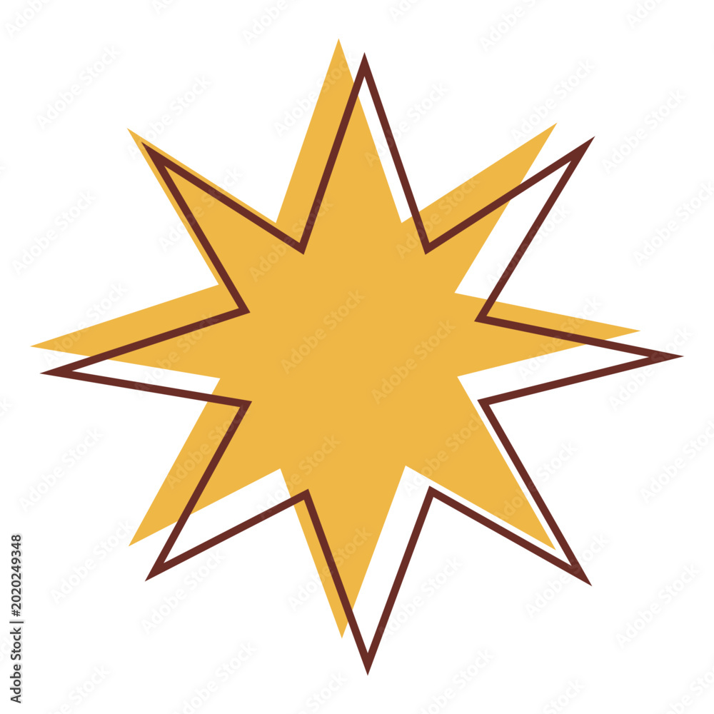 Obraz premium Sharp star cartoon 02