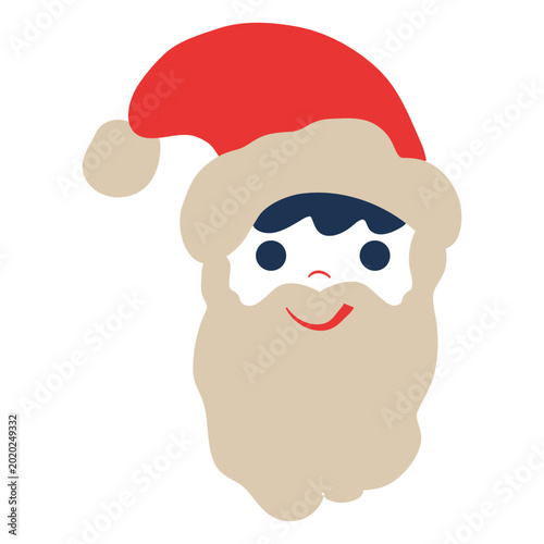 Bild auf Leinwand Santa claus head flat icon 72