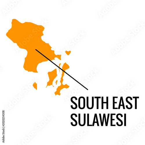 Tableau sur toile South east sulawesi province map