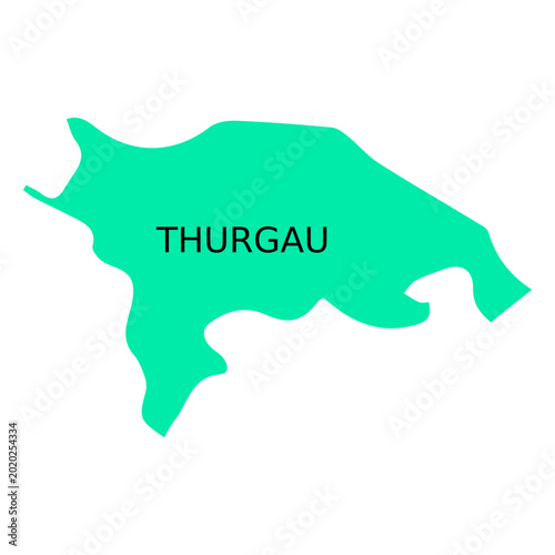 Canvastavla Thurgau canton map